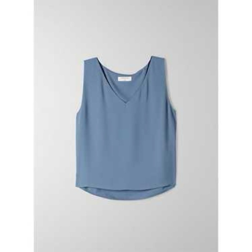Babaton Murphy’Sleeveless Blouse Blue Grey XXS Crop Shell
